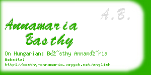 annamaria basthy business card